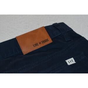 Line of Trade Pants Straight Mens Size 38 x 34 Stretch Fit Blue Cotton